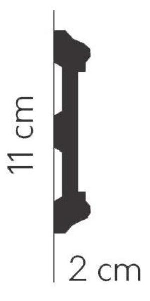 Wand 410 PU  10,8x2cm  feste Stuckleiste für Wandgestaltung